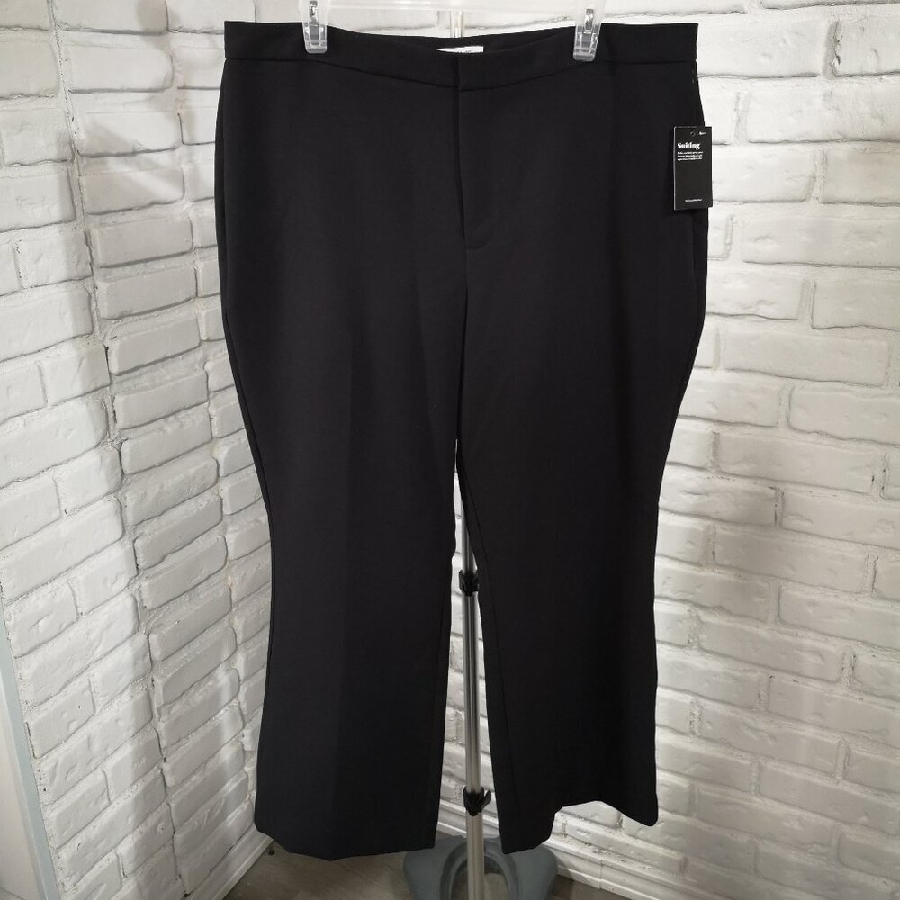 NWT Nine West Ladies Size 18 Black Kick Flare Dress Pants - Suiting Separate